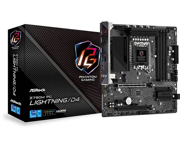 Материнская плата ASRock Z790M PG Lightning/D4, LGA1700, (HDMI), 4xDDR IV, mATX