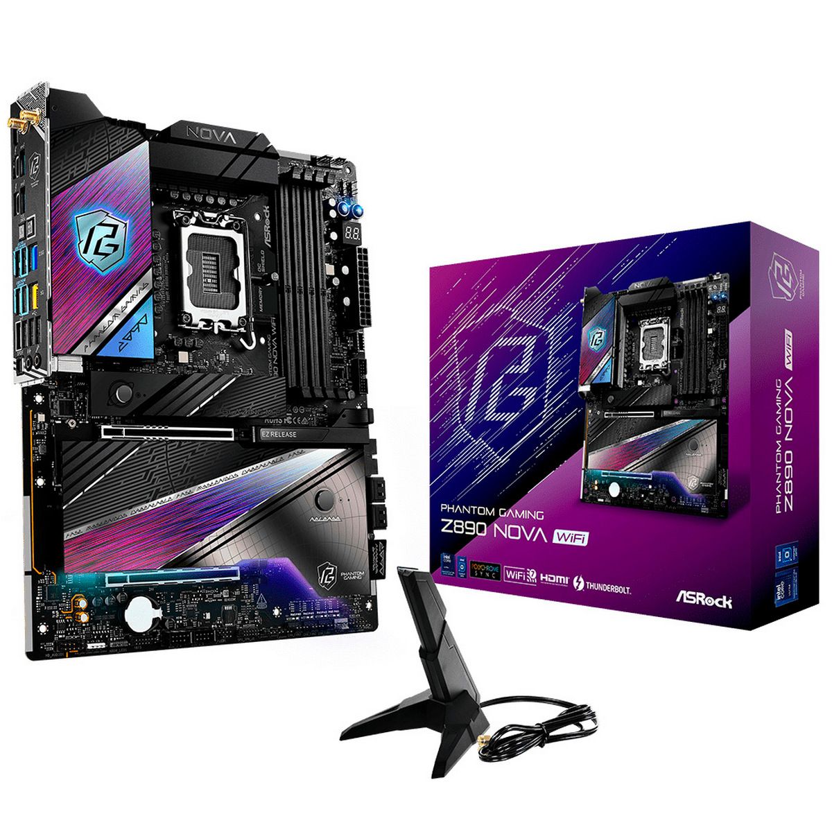 Материнская плата ASRock Z890 NOVA WIFI, LGA1851, (HDMI), 4xDDR V, ATX