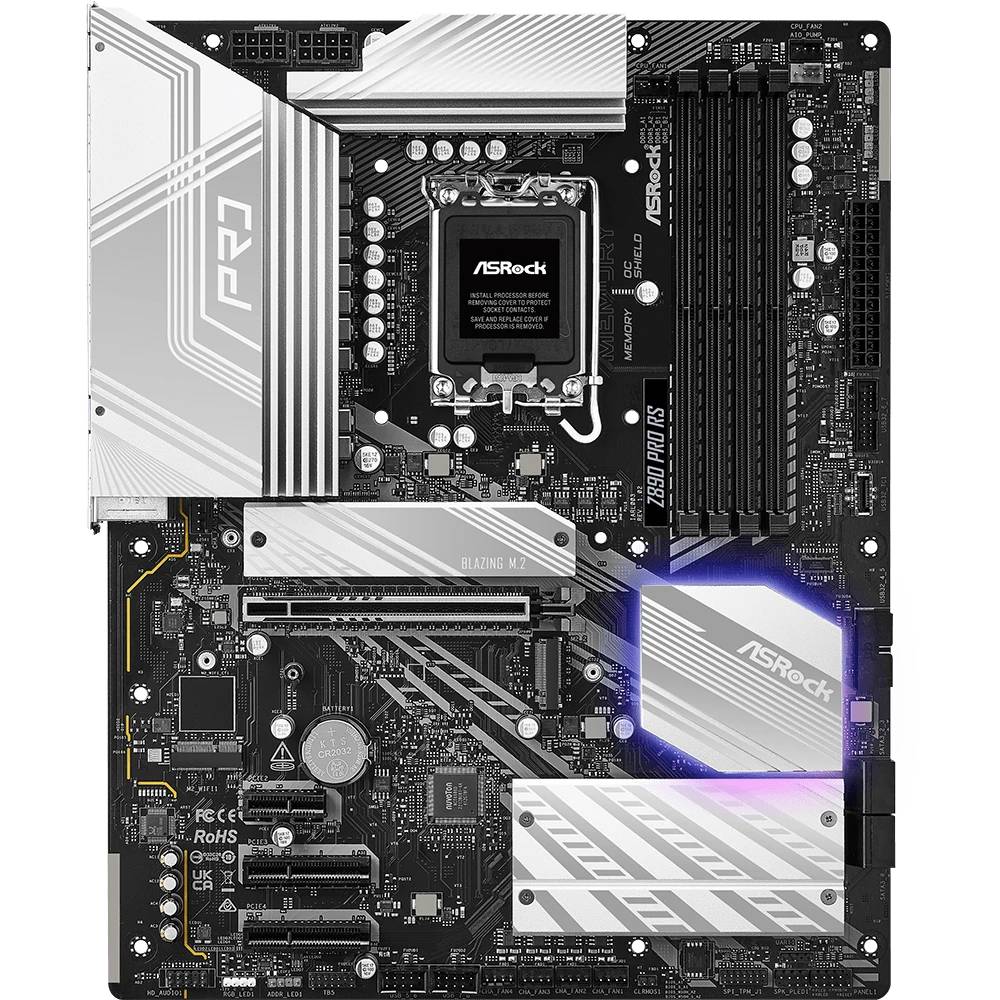 Материнская плата ASRock Z890 Pro RS, LGA1851, (HDMI), 4xDDR V, ATX (ТОЛЬКО В СОСТАВЕ ПЭВМ)