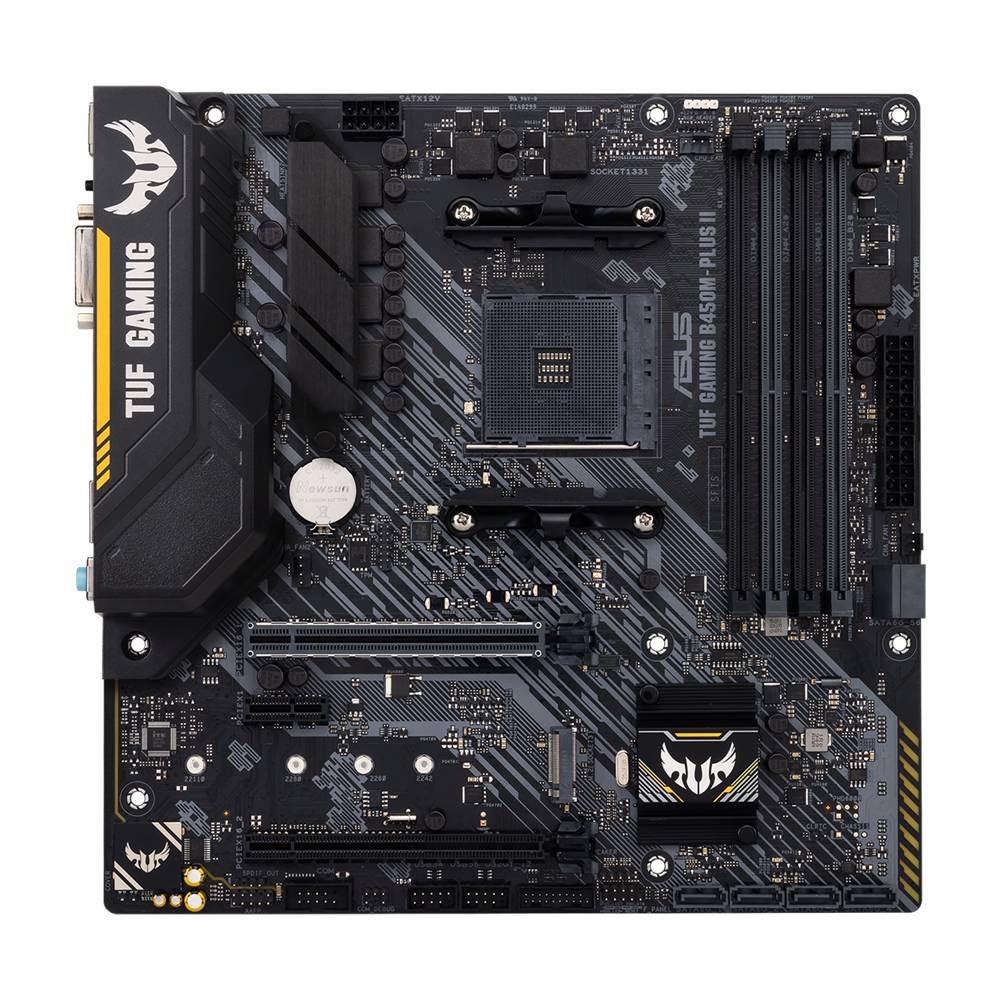 Материнская плата Asus TUF GAMING B450M-PLUS II, (DVI, HDMI), 4xDDR IV, mATX