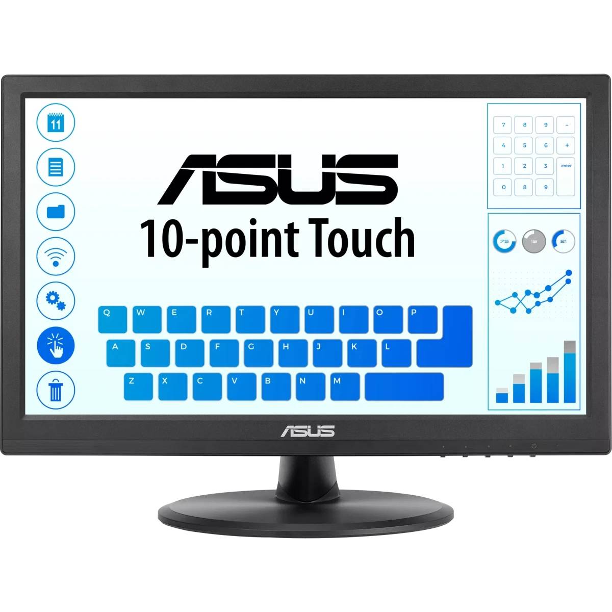 Монитор 15.6" Asus VT169HE, 1920x1080, VA Touch, 60Hz, (VGA, HDMI)
