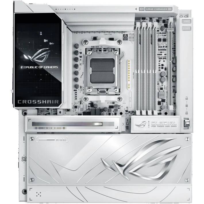 Материнская плата Asus  ROG CROSSHAIR X870E GLACIAL, AM5, 4xDDR V, ATX