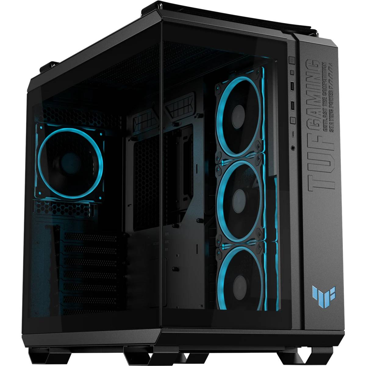 Корпус Asus TUF Gaming GT502 Horizon ARGB BLACK 90DC0090-B19020, без БП, ATX