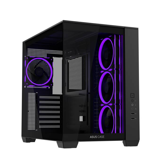 Корпус Asus A32 PLUS TG ARGB BLACK, без БП, ATX (90DC00S0-B19000)