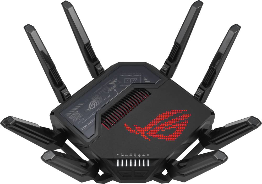 Роутер Wi-Fi Asus GT-BE98, 2.4/5GHz 12904Mbps, 5xLAN 1Gbps, 2xWAN, 2xUSB (90IG08F0-MO9A0V)