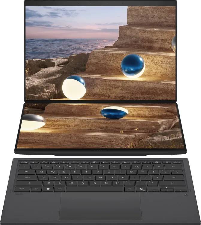 Ноутбук Asus ZenBook Duo UX8407AA-SN198X, 14" OLED Touch, Core Ultra X9 388H/ 32Gb/ 1TbSSD/ W11/ Gray (90NB16V1-M00910)
