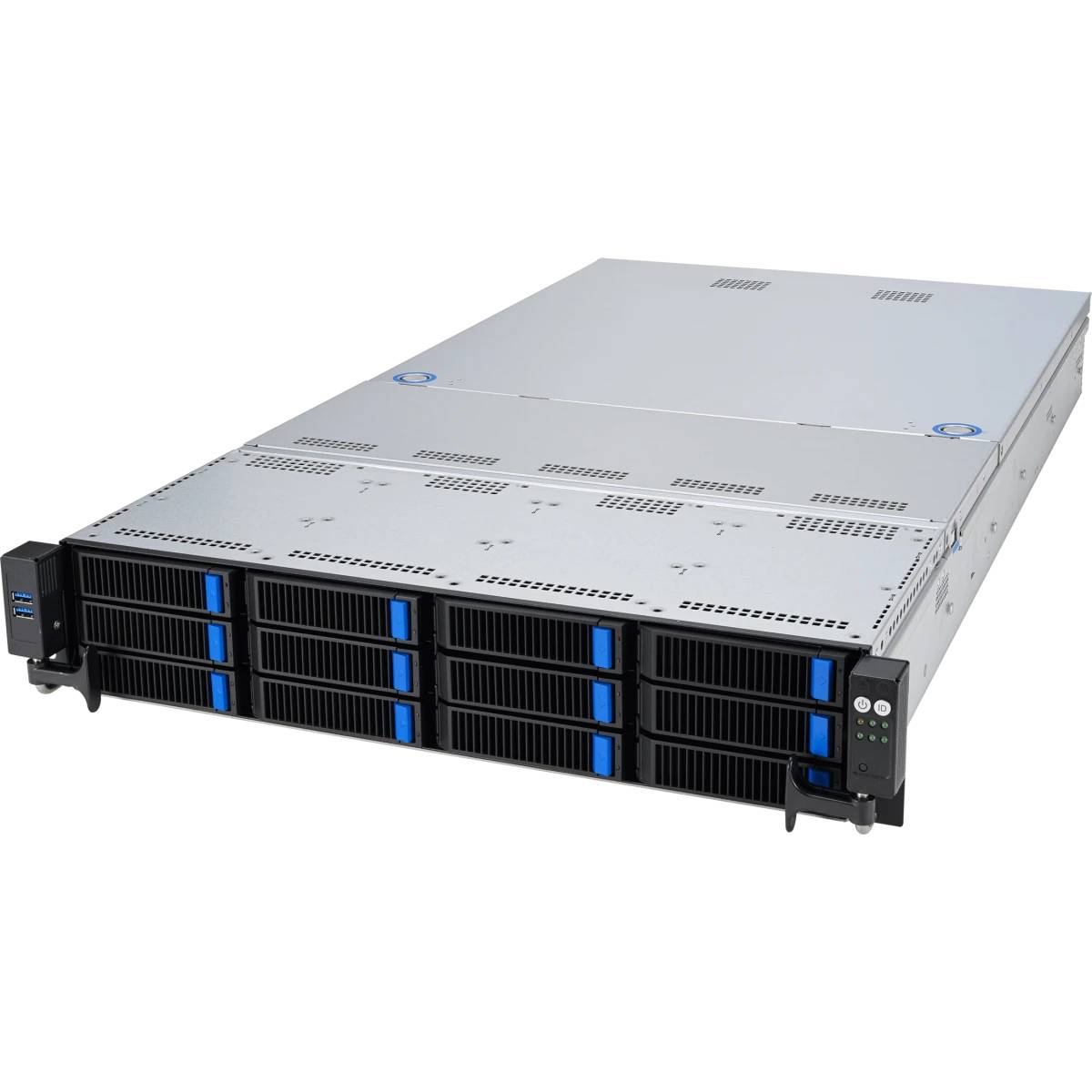 Серверная платформа ASUS RS520A-E12-RS12U (90SF02G1-M002Y0) 2xSP5, 24xDDR V ECC, 12x3.5", 2x1GbLan, 2x1600Вт, 2U