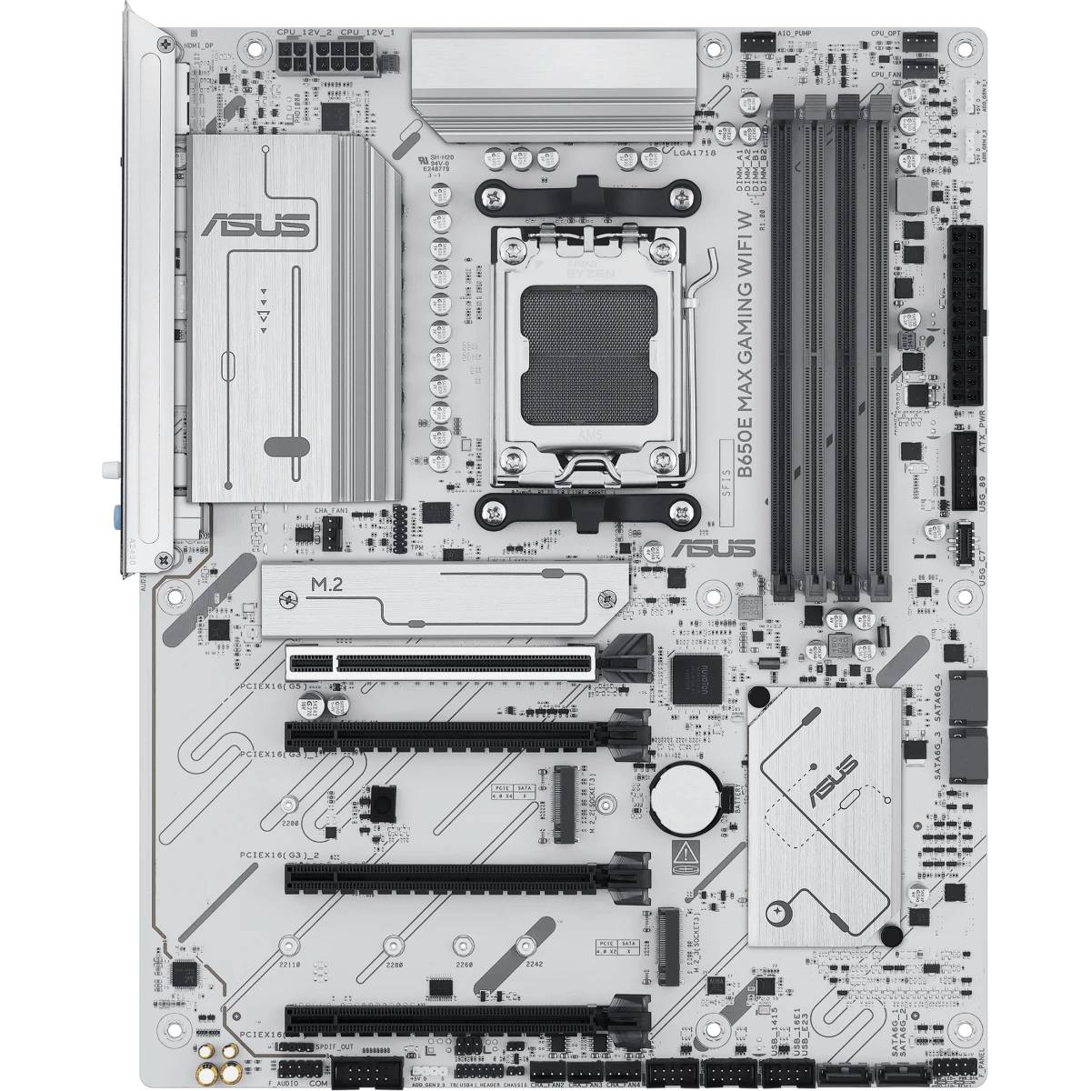 Материнская плата Asus B650E Max Gaming WiFi W, AM5, (HDMI, DP), 4xDDR V, ATX