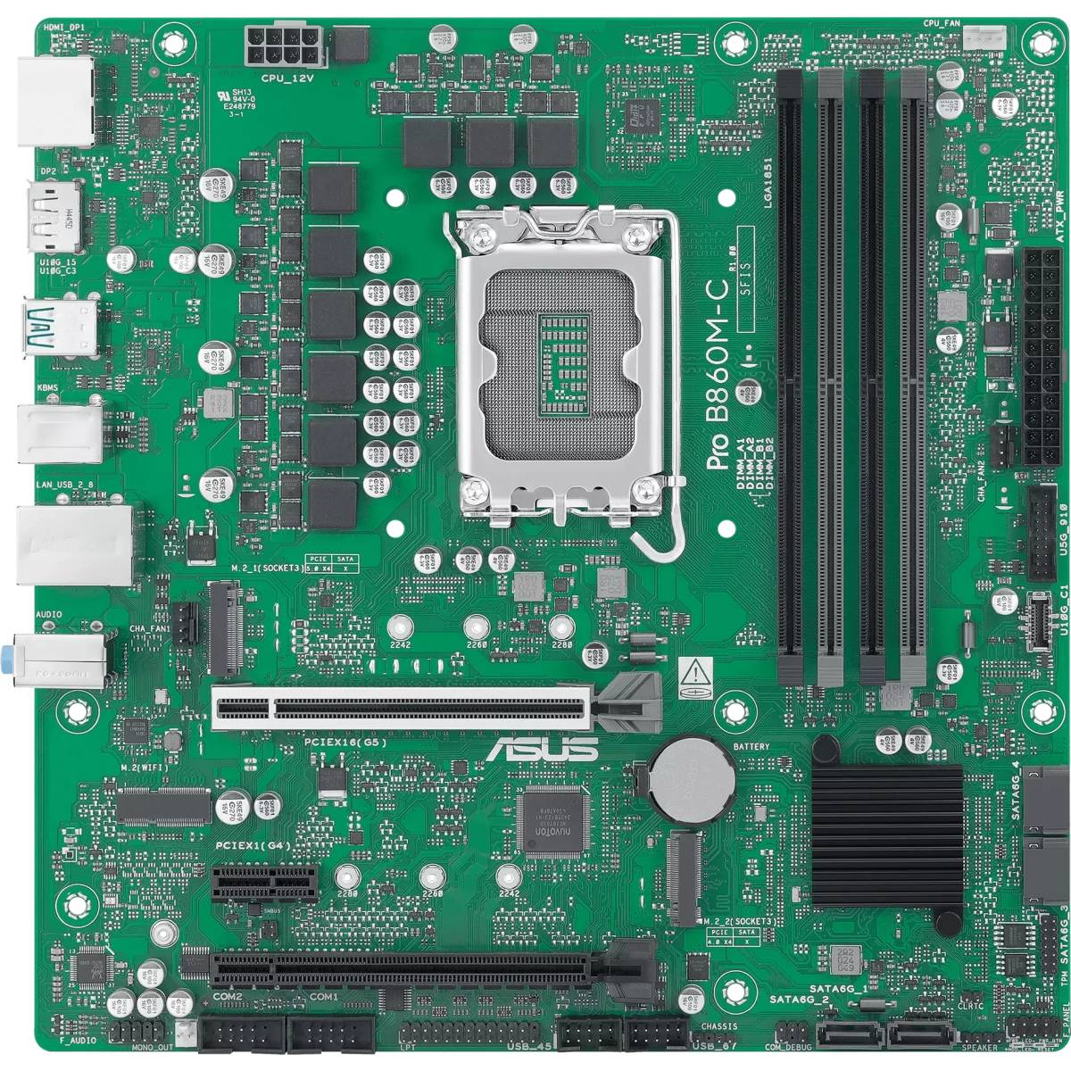 Материнская плата ASUS PRO B860M-C-CSM, LGA1851, (HDMI, 2xDP), 2xDDR V, mATX