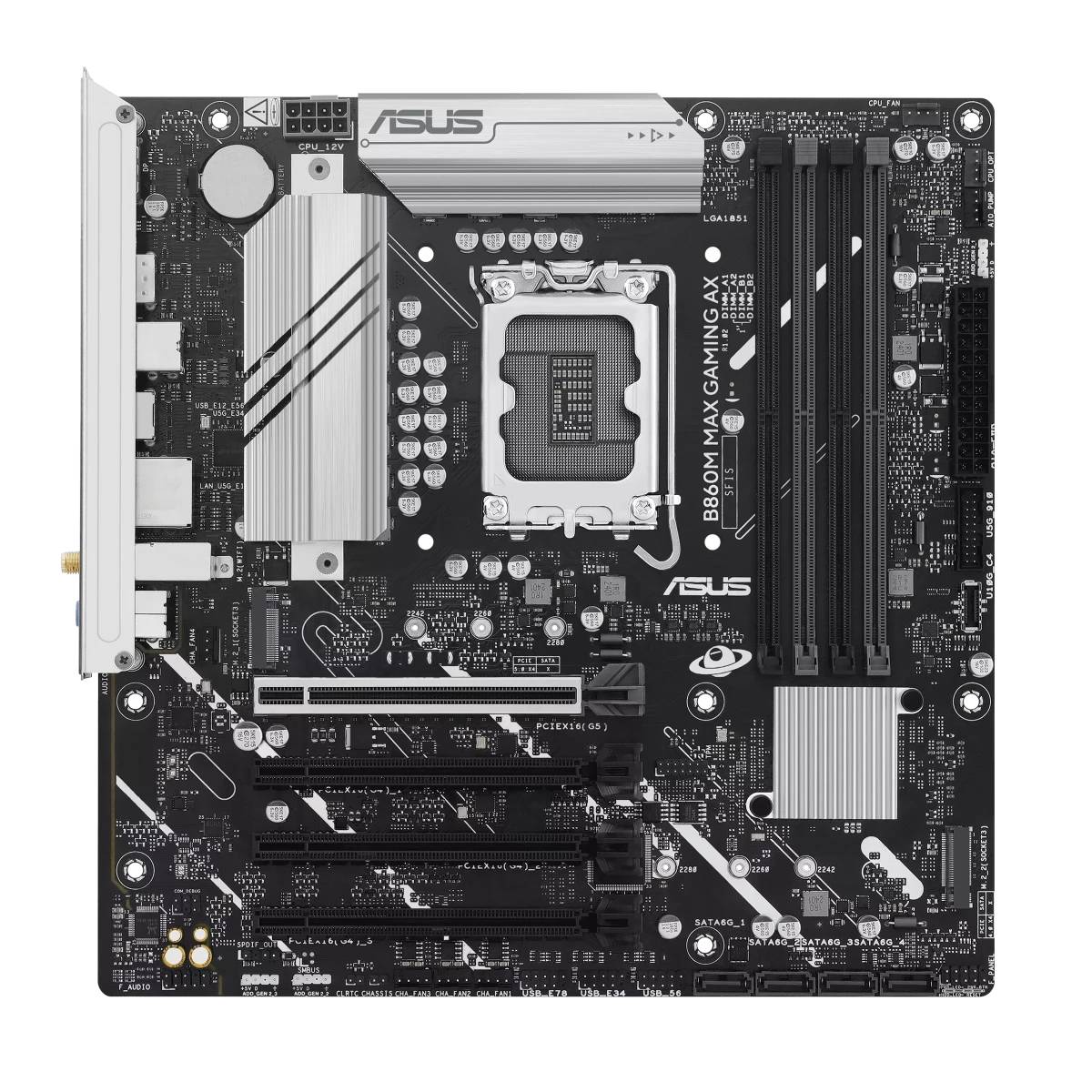 Материнская плата ASUS B860M MAX GAMING AX, LGA1851, (DP), 4xDDR V, mATX