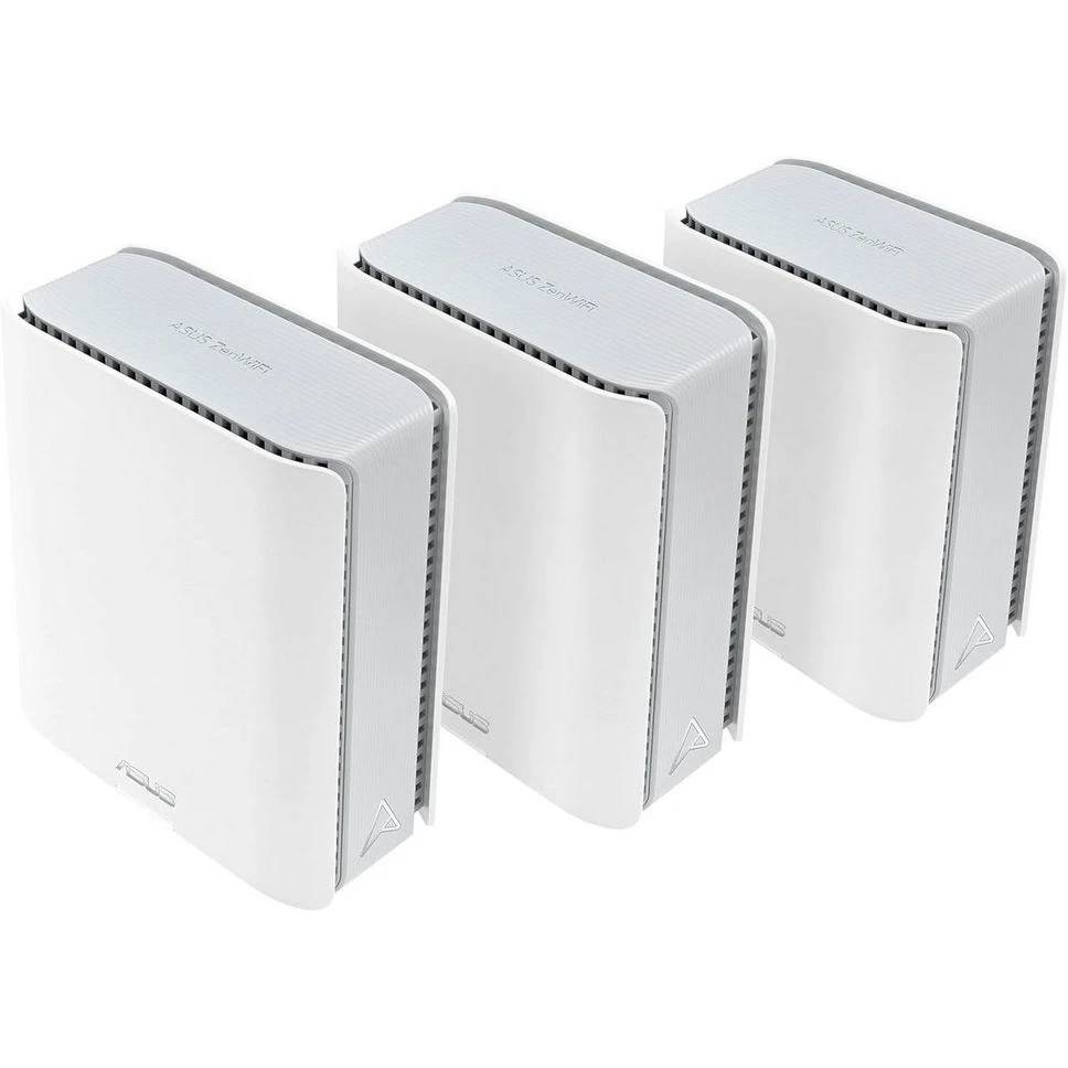 Wi-Fi система Asus BT10 White W-3-PK (3-pack), 2.4/5/6GHz, 18000Mbps, 2xLAN 10Gbps, 1xLAN 1Gbps, USB, WAN