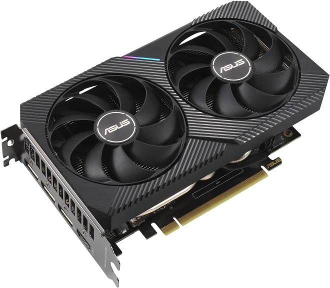 Видеокарта GeForce RTX 3060, 12Gb GDDR6 192bit, Asus DUAL OC DUAL-RTX3060-O12G-V2, RTL