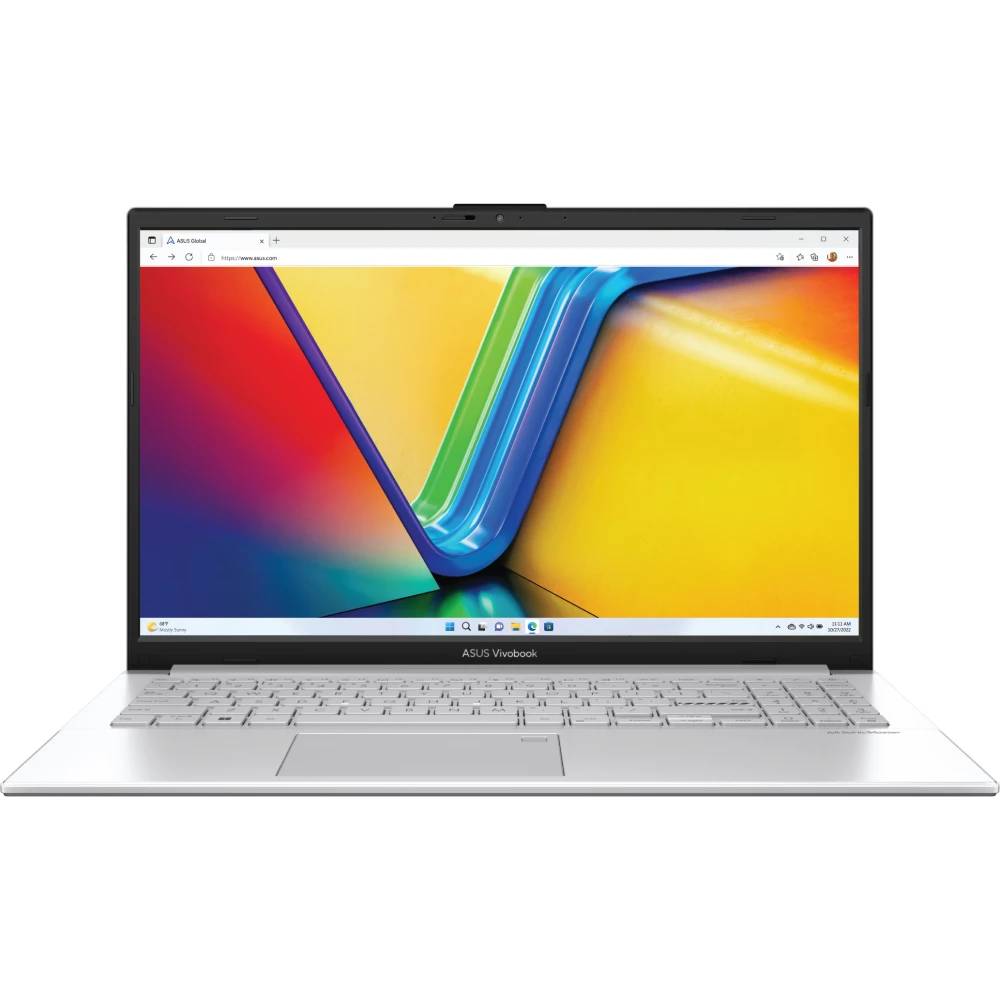 Ноутбук Asus Vivobook Go 15 E1504GA-BQ318W, 15.6" IPS, N100/ 4Gb/ 128SSD/ W11/ Cool Silver (90NB0ZT1-M011M0)