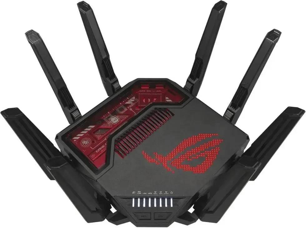 Роутер Wi-Fi Asus GT-BE19000, 2.4/5/6GHz 11529Mbps , 7xLAN 1Gbps, 2xWAN, 2xUSB (90IG0850-MO9A0V)