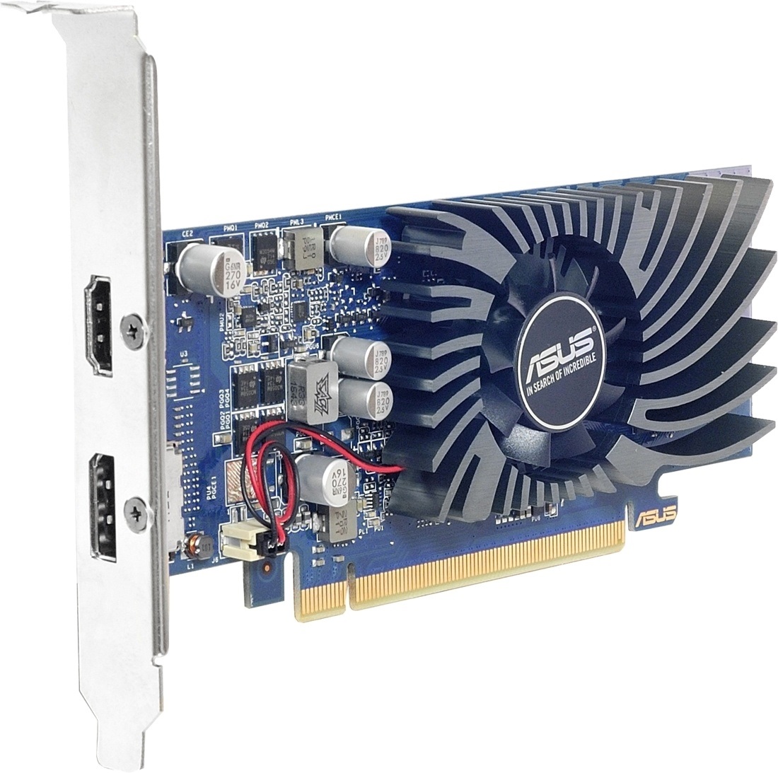 Видеокарта GeForce GT 1030, 2Gb GDDR5 64bit, Asus GT1030-2G-BRK, RTL