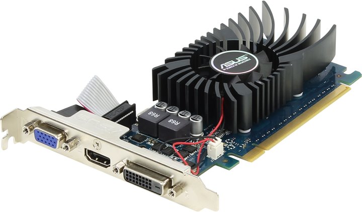 Видеокарта GeForce GT 730, 2Gb DDR5 64bit, Asus GT730-SL-2GD5-BRK, RTL