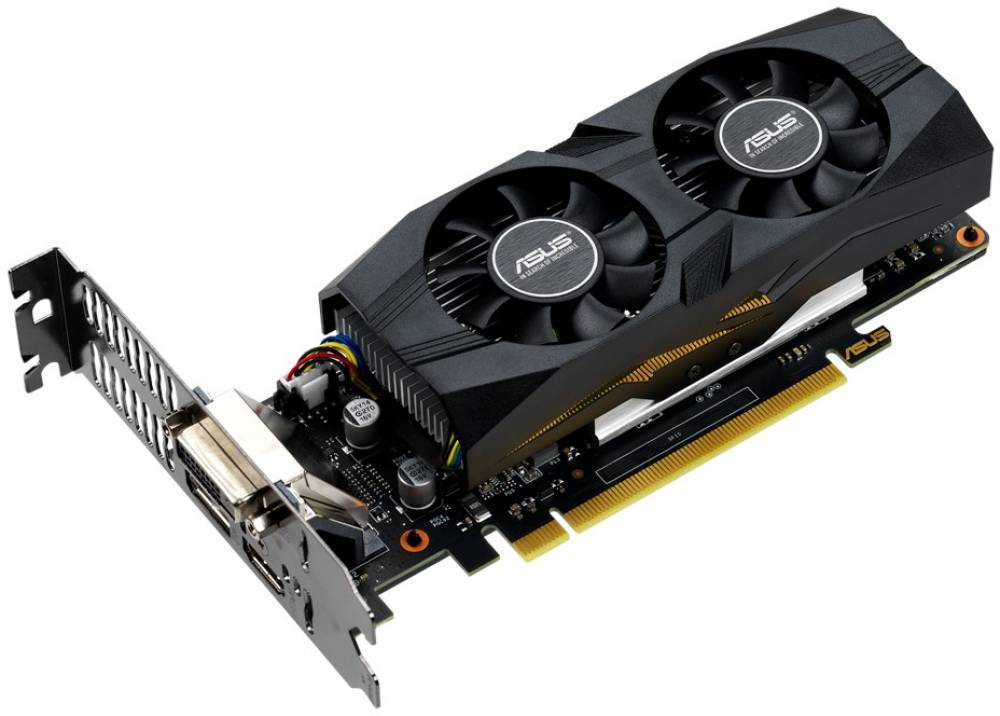 Видеокарта GeForce GTX 1650, 4Gb GDDR5 128bit, Asus GTX1650-O4G-LP-BRK, RTL