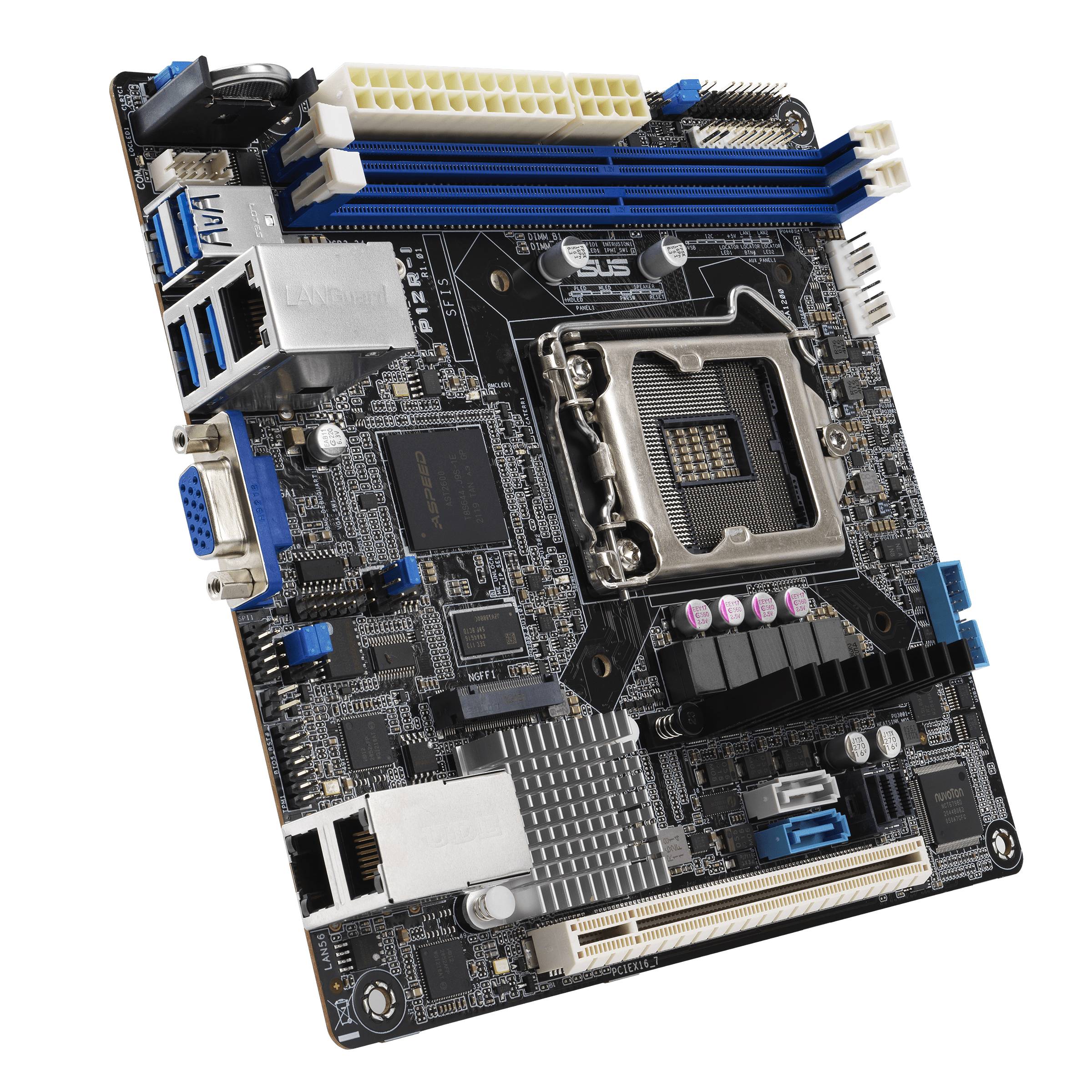 Материнская плата Asus P12R-I, LGA1200, (VGA), 2xDDR IV, mini-ITX