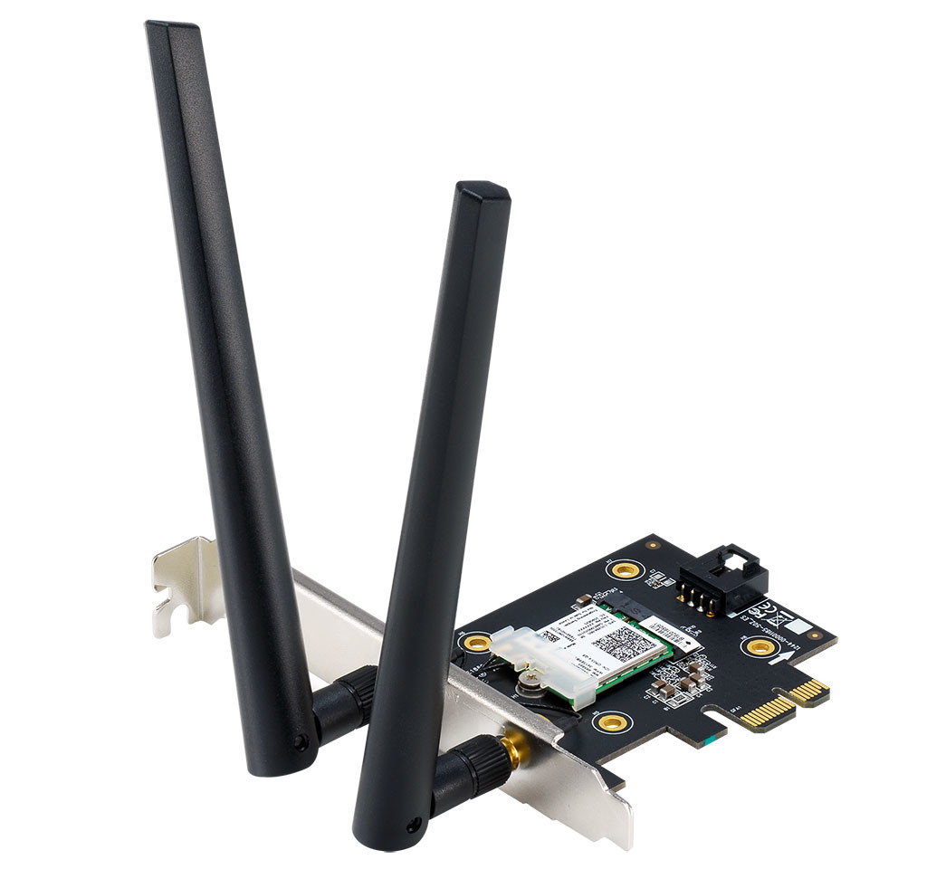 Сетевая карта Wi-Fi, ASUS PCE-AX3000, 2.4/5GHz, 3000MBps, PCI-Ex1