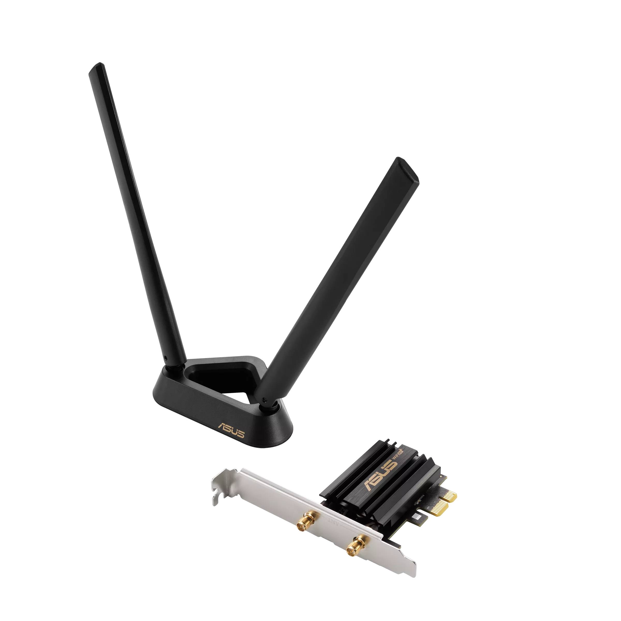 Сетевая карта Wi-Fi+BT, ASUS PCE-AXE59BT, 2.4/5/6GHz, 4435MBps, PCI-Ex1