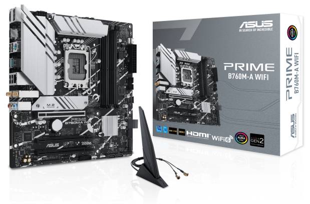 Материнская плата Asus Prime B760M-A WiFi, LGA1700, (2xHDMI, DP), 4xDDR V, mATX