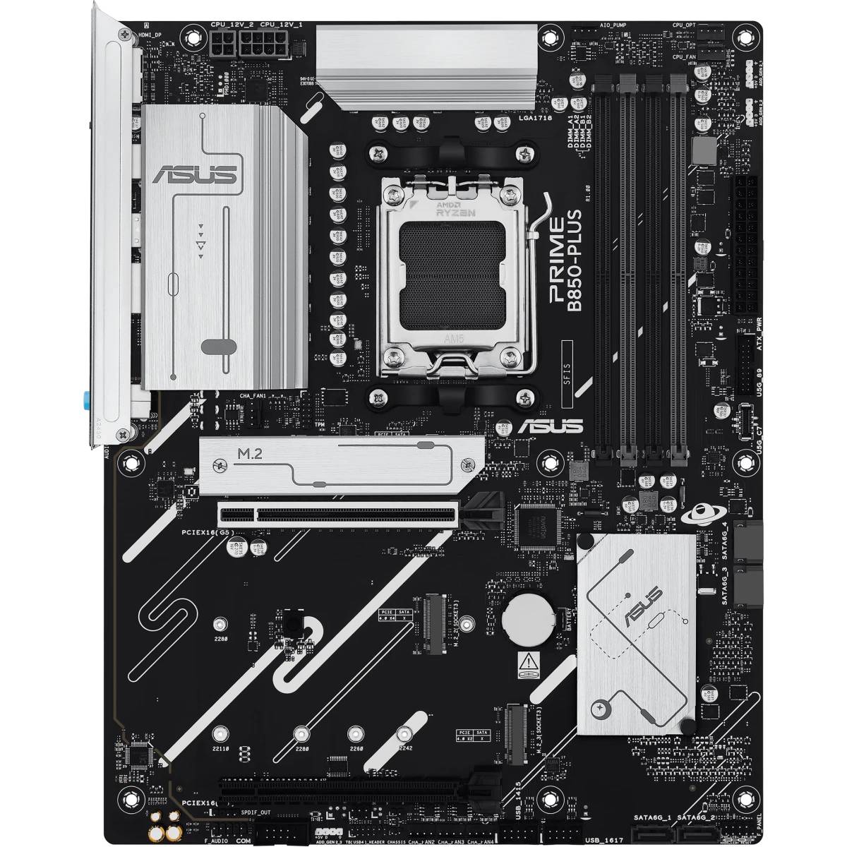 Материнская плата Asus PRIME B850-PLUS-CSM, AM5, (HDMI,DP), 4xDDR V, ATX