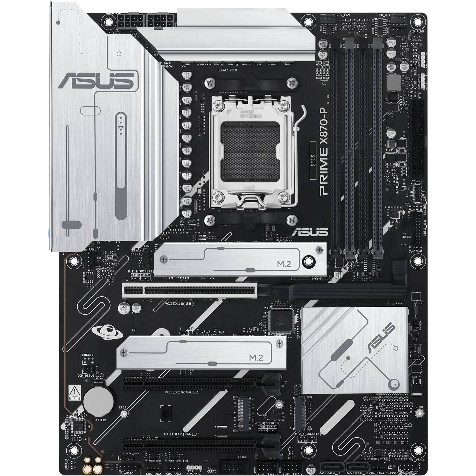 Материнская плата Asus PRIME X870-P, AM5, (HDMI), 4xDDR V, ATX