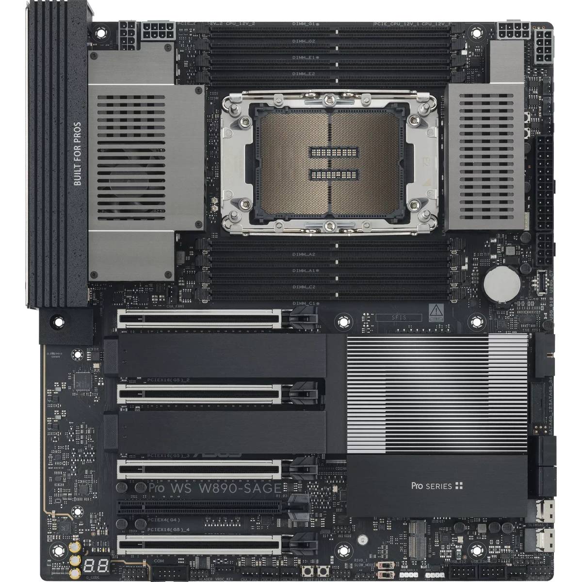 Материнская плата ASUS PRO WS W890-SAGE, LGA4710, (2xDP), 8xDDR V, SSI CEB