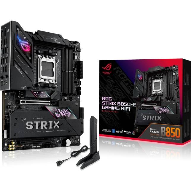 Материнская плата Asus ROG STRIX B850-E GAMING WIFI, AM5, (HDMI, DP), 4xDDR V, ATX