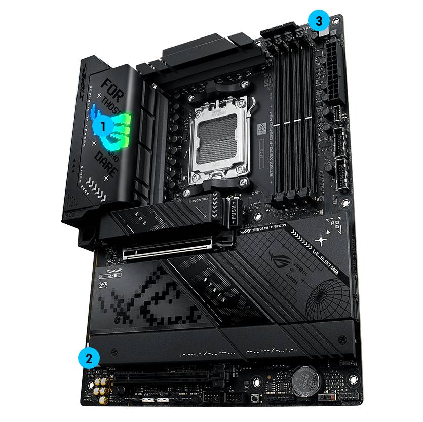Материнская плата Asus ROG STRIX X870-F GAMING WIFI, AM5, (HDMI, DP), 4xDDR V, ATX