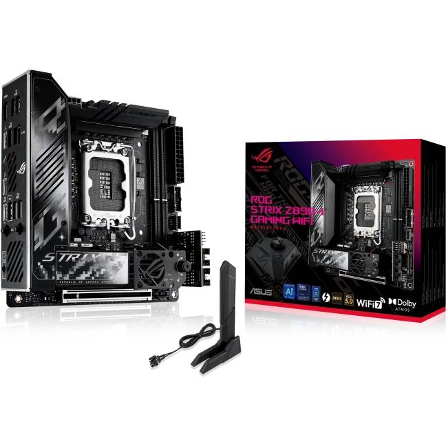 Материнская плата ASUS ROG STRIX Z890-I GAMING WIFI, LGA1851, (HDMI), 2xDDR V, mini-ITX