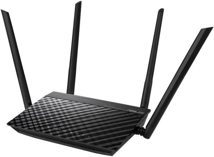 Роутер Wi-Fi ASUS RT-AC1200 v.2, 2.4/5GHz, 1167Mbps, 4xLAN 100Mbps, 1xWAN