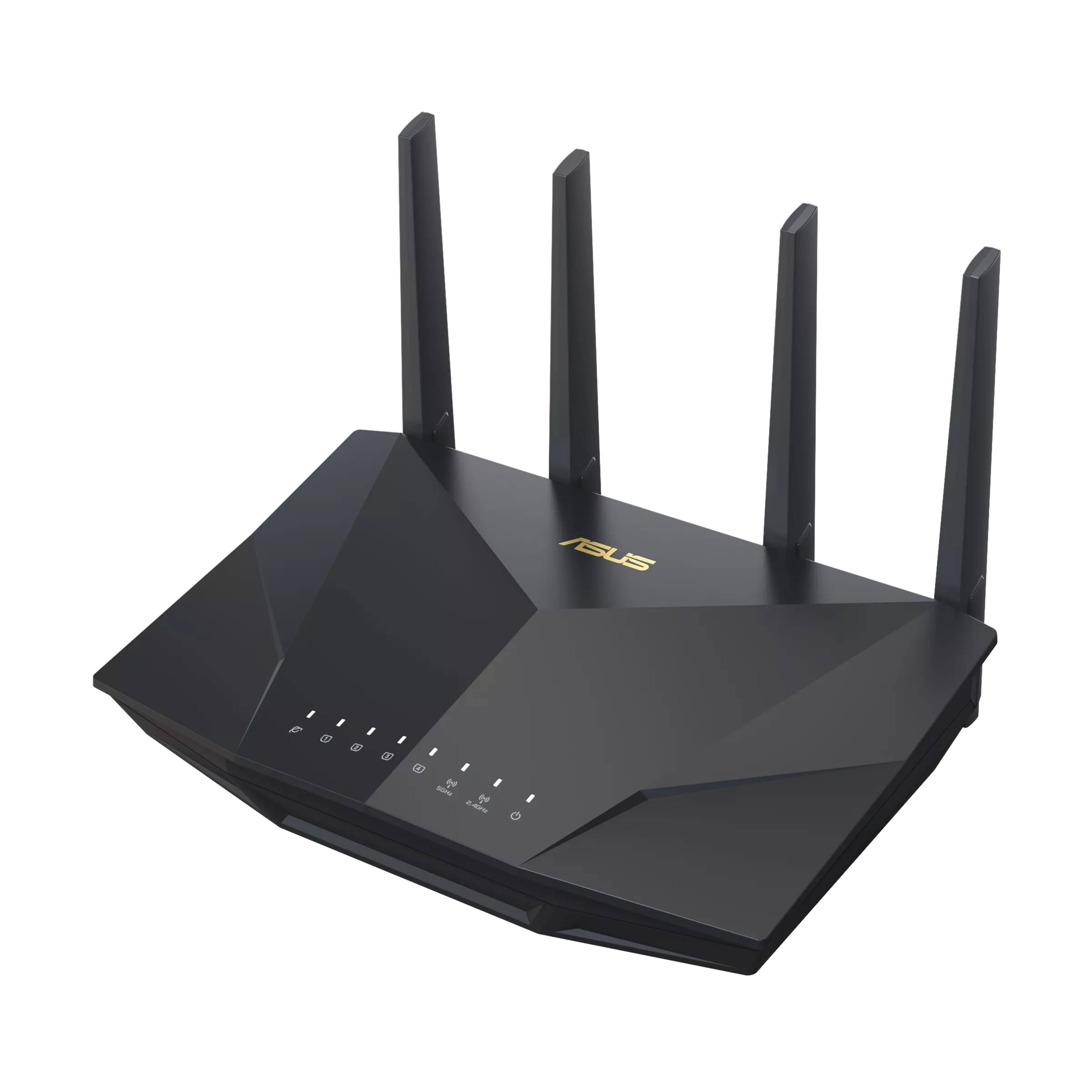 Роутер Wi-Fi Asus RT-AX5400, 2.4/5GHz 5400Mbps, 4xLAN 1Gbps, 1xWAN, 1xUSB