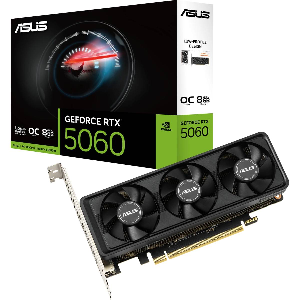 Видеокарта GeForce RTX 5060, 8Gb GDDR7 128bit, Asus RTX 5060 LP BRK 8Gb OC RTX5060-O8G-LP-BRK, RTL