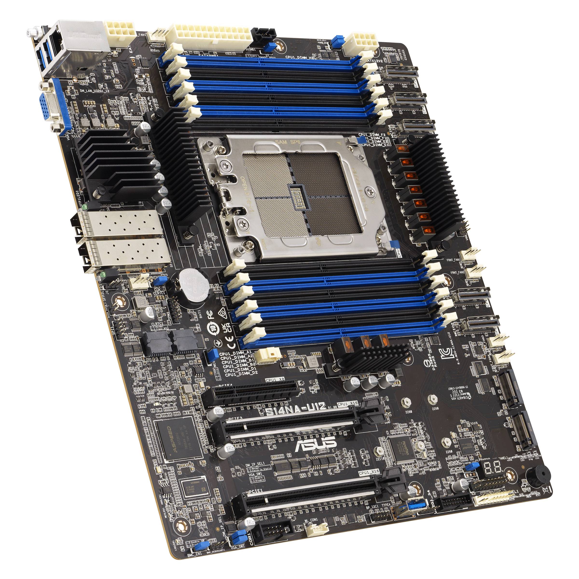 Материнская плата ASUS S14NA-U12, SP6, (VGA), 12xDDR V, CEB