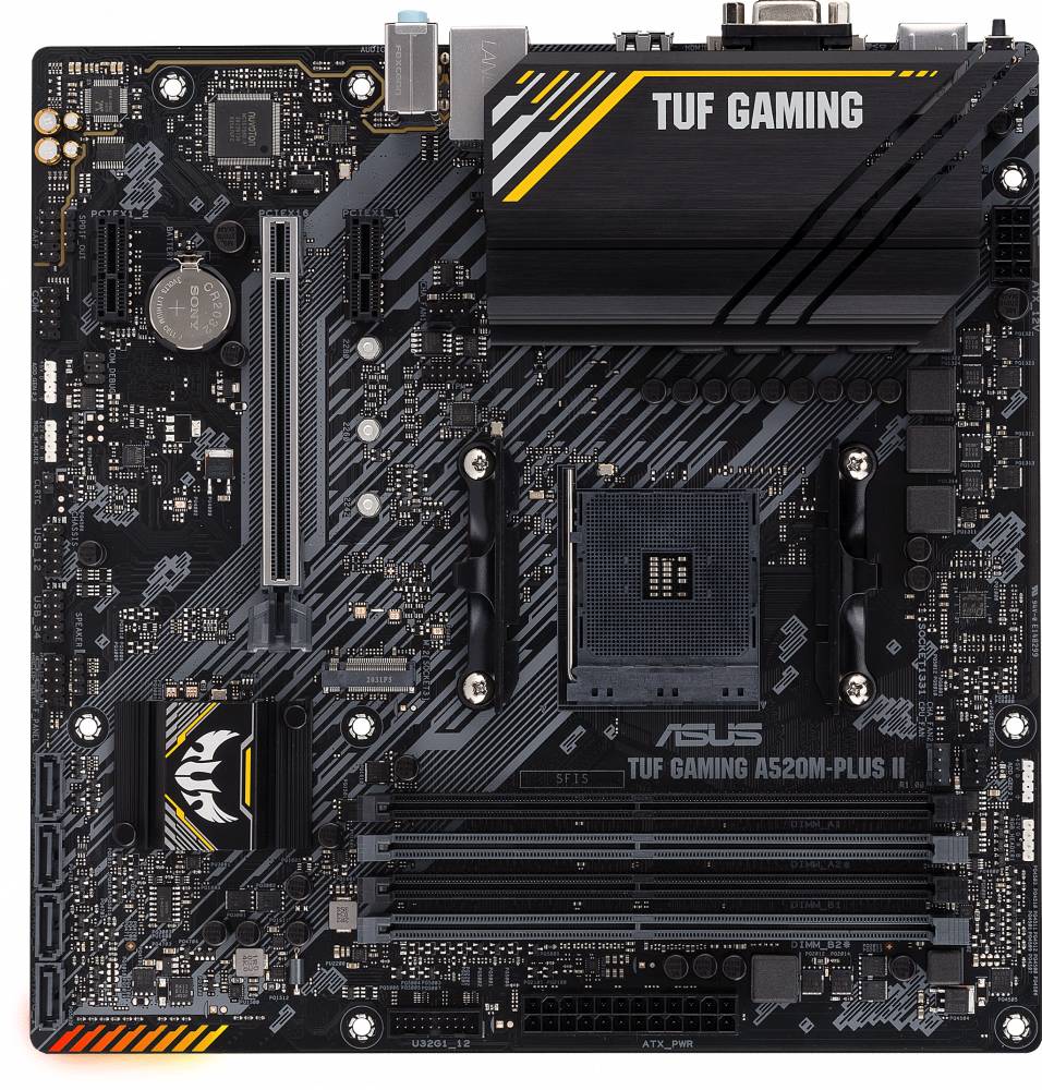 Материнская плата Asus TUF GAMING A520M-PLUS II, AM4, (VGA, HDMI, DP), 4xDDR IV, mATX