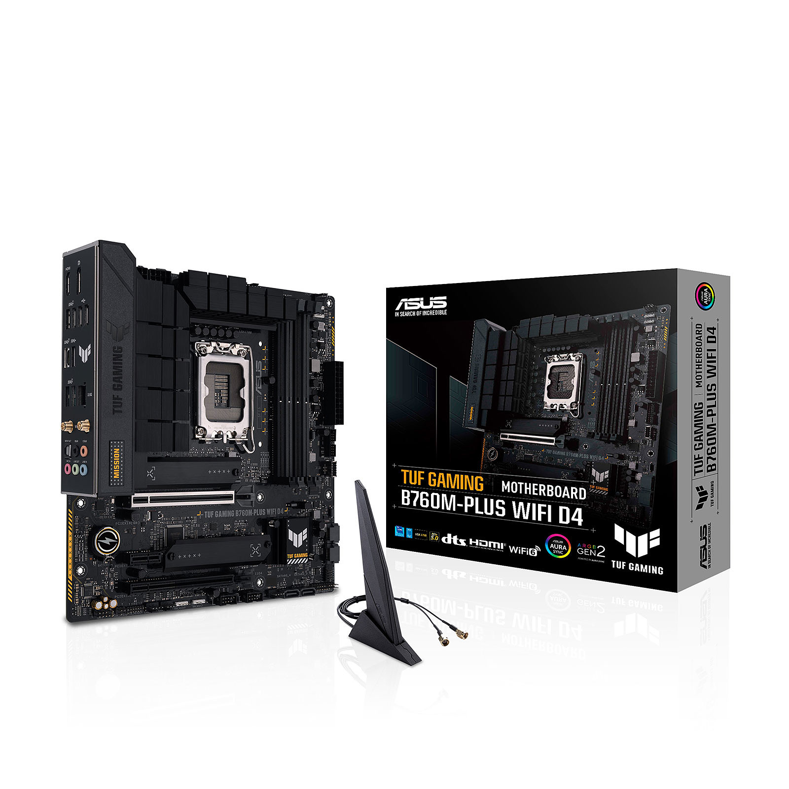 Материнская плата Asus TUF Gaming B760M-Plus WiFi D4, LGA1700, (HDMI, DP), 4xDDR IV, mATX