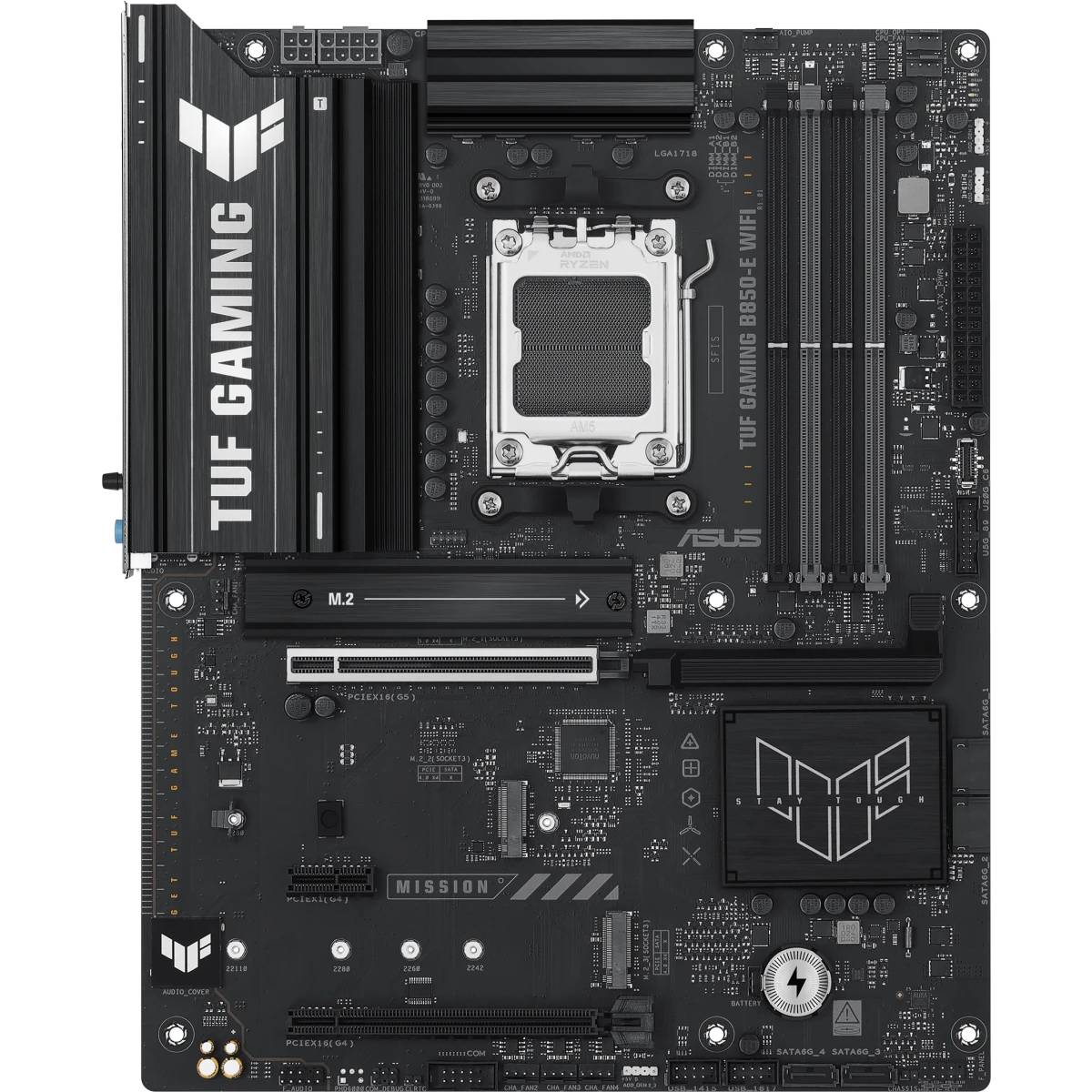 Материнская плата Asus TUF GAMING B850-E WIFI, AM5, (HDMI, DP), 4xDDR V, mATX