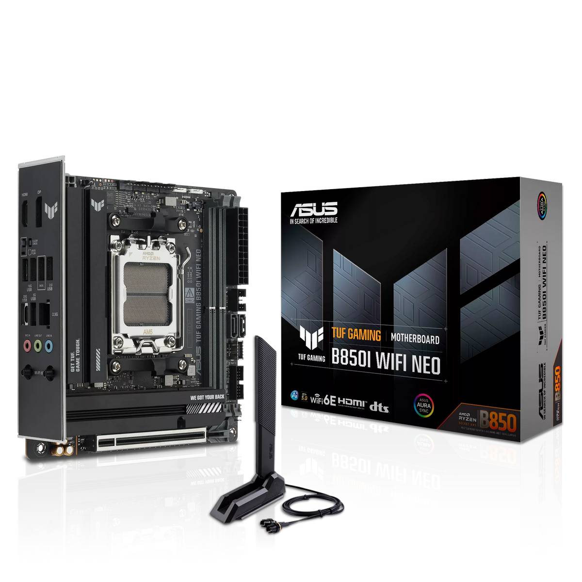 Материнская плата Asus TUF GAMING B850I WIFI NEO, AM5, (HDMI, DP), 2xDDR V, mini-ITX