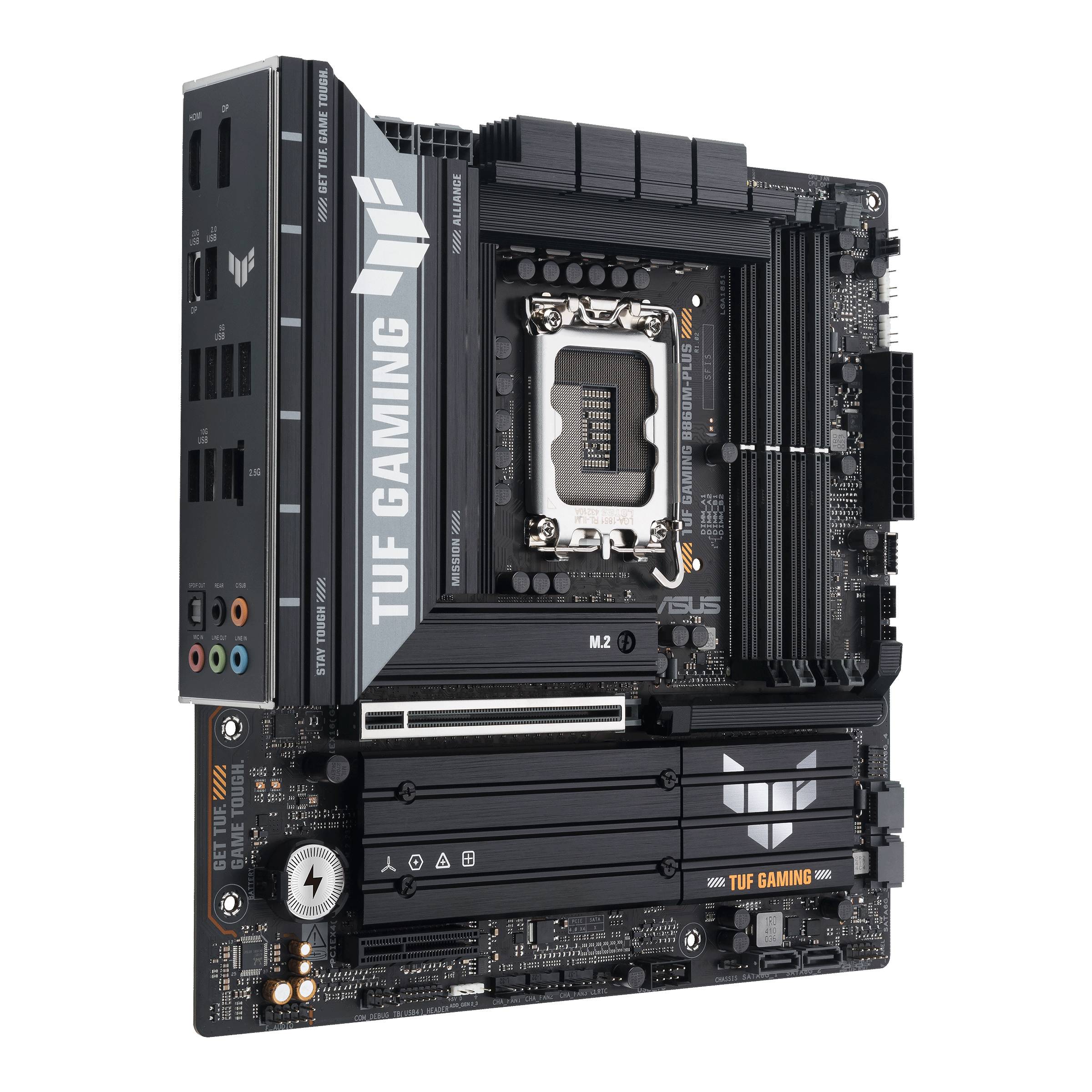 Материнская плата ASUS TUF GAMING B860M-PLUS, LGA1851, (HDMI, DP), 4xDDR V, mATX