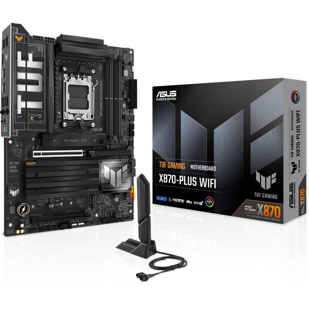 Материнская плата Asus TUF GAMING X870-PLUS WIFI, AM5, (HDMI), 4xDDR V, ATX