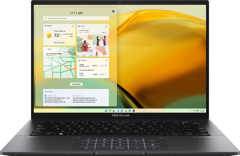 Ноутбук Asus Zenbook 14 UM3402YA-KP854, 14" IPS, Ryzen 5 7430U/ 16Gb/ 512SSD/ Black (90NB0W95-M01KZ0)