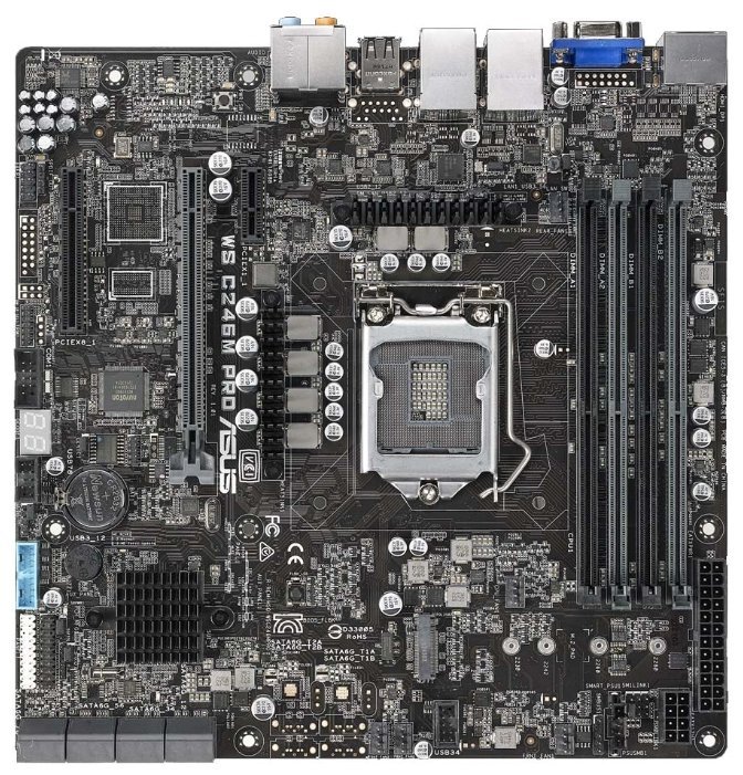 Материнская плата Asus WS C246M PRO, LGA1151 V2, C246 (VGA, HDMI, DP), 4xDDR IV, mATX