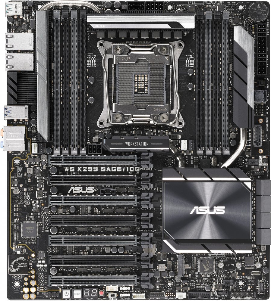 Материнская плата Asus WS X299 SAGE/10G, LGA2066, 8xDDR IV, SSI CEB