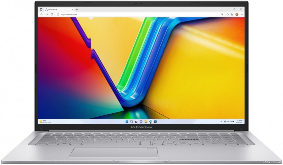 Ноутбук Asus VivoBook 17 X1704VA-AU256, 17.3" IPS, Core i5 1335U/ 16Gb/ 512SSD/ Silver (90NB10V1-M009D0)