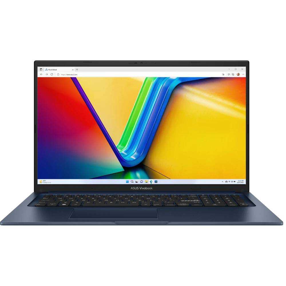 Ноутбук Asus VivoBook 17 X1704VA-AU982, 17.3" IPS, Core 5 120U/ 16Gb/ 512SSD/ Blue (90NB13X2-M00ML0)