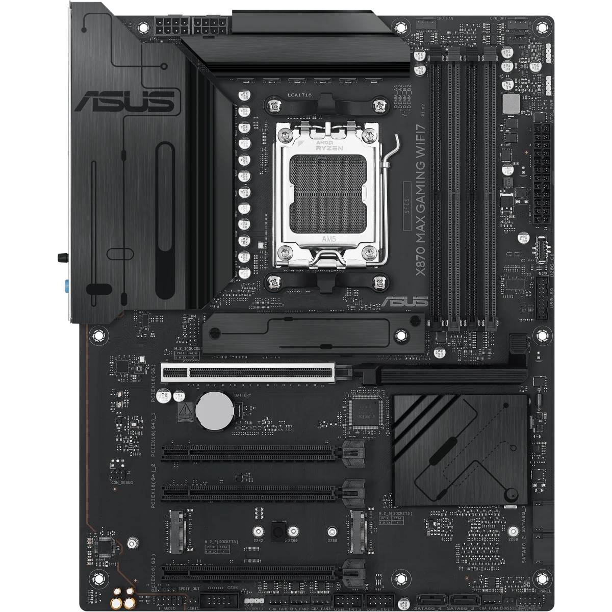 Материнская плата Asus X870 MAX GAMING WIFI7, AM5, (HDMI), 4xDDR V, ATX
