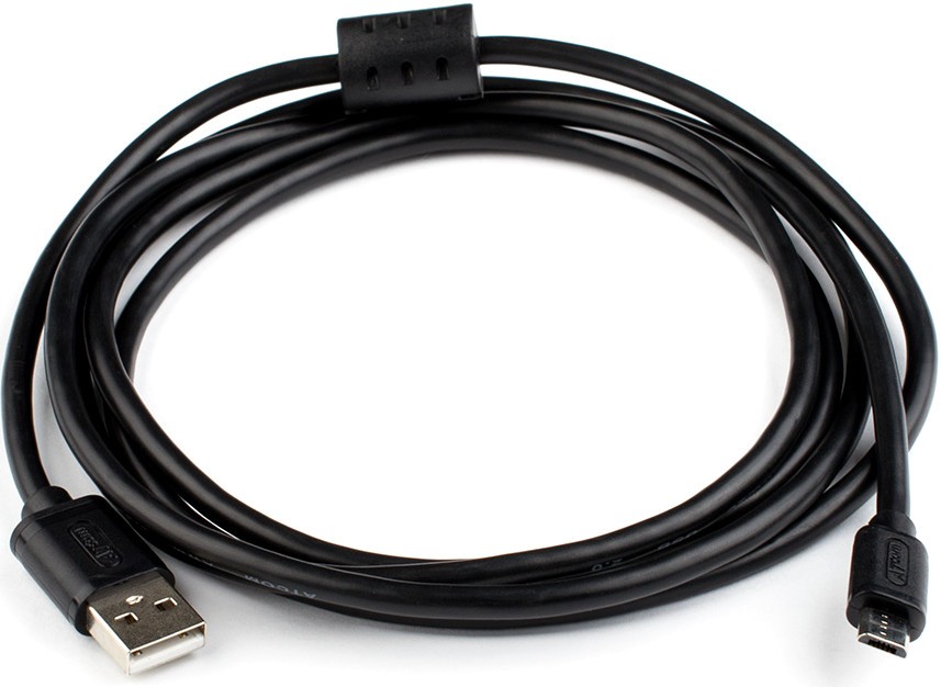 Кабель USB2.0 (M) - microUSB2.0 (M), 0.8м, Atcom AT9174