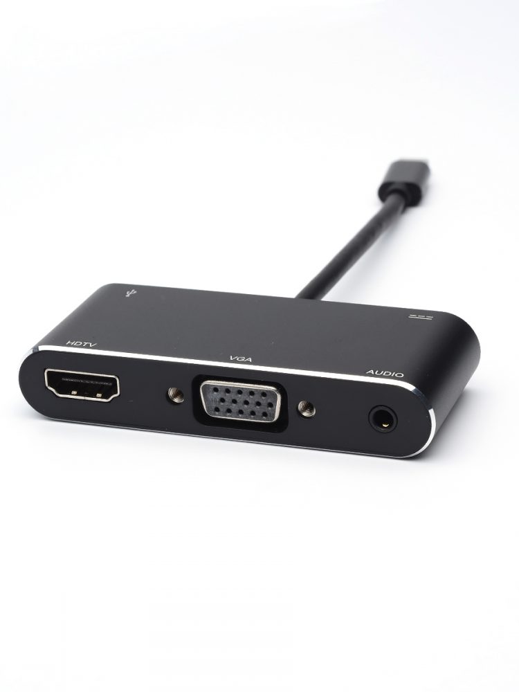 Док-станция Atcom AT2810, USB Type-C (M) - HDMI/USB/USB Type-C/VGA/Jack3.5 (F)