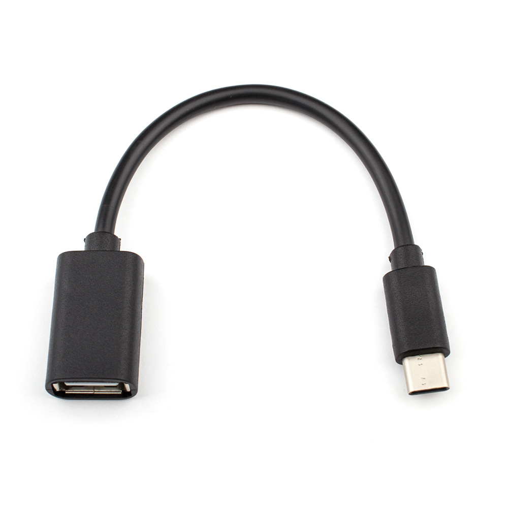 Кабель адаптер USB2.0 Type-C (M) - USB2.0 (F) ATcom AT4716, 0.1м, черный
